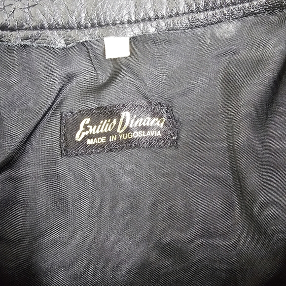 Vintage Emilio Dinara black leather pencil skirt 8 - Picture 9 of 10